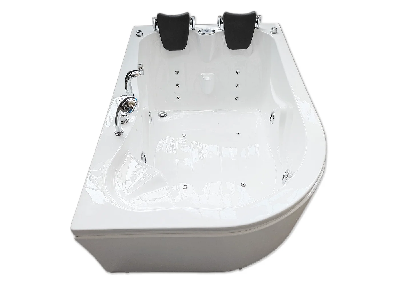 Baignoire Balnèo blanc 170 X 115 cm pour 2 personnes 15 jets– Dahlia