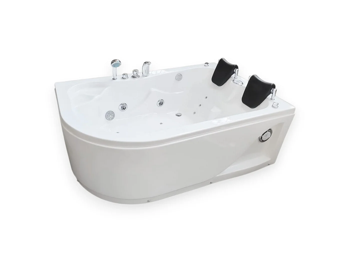 Baignoire Balnèo blanc 170 X 115 cm pour 2 personnes 15 jets– Dahlia