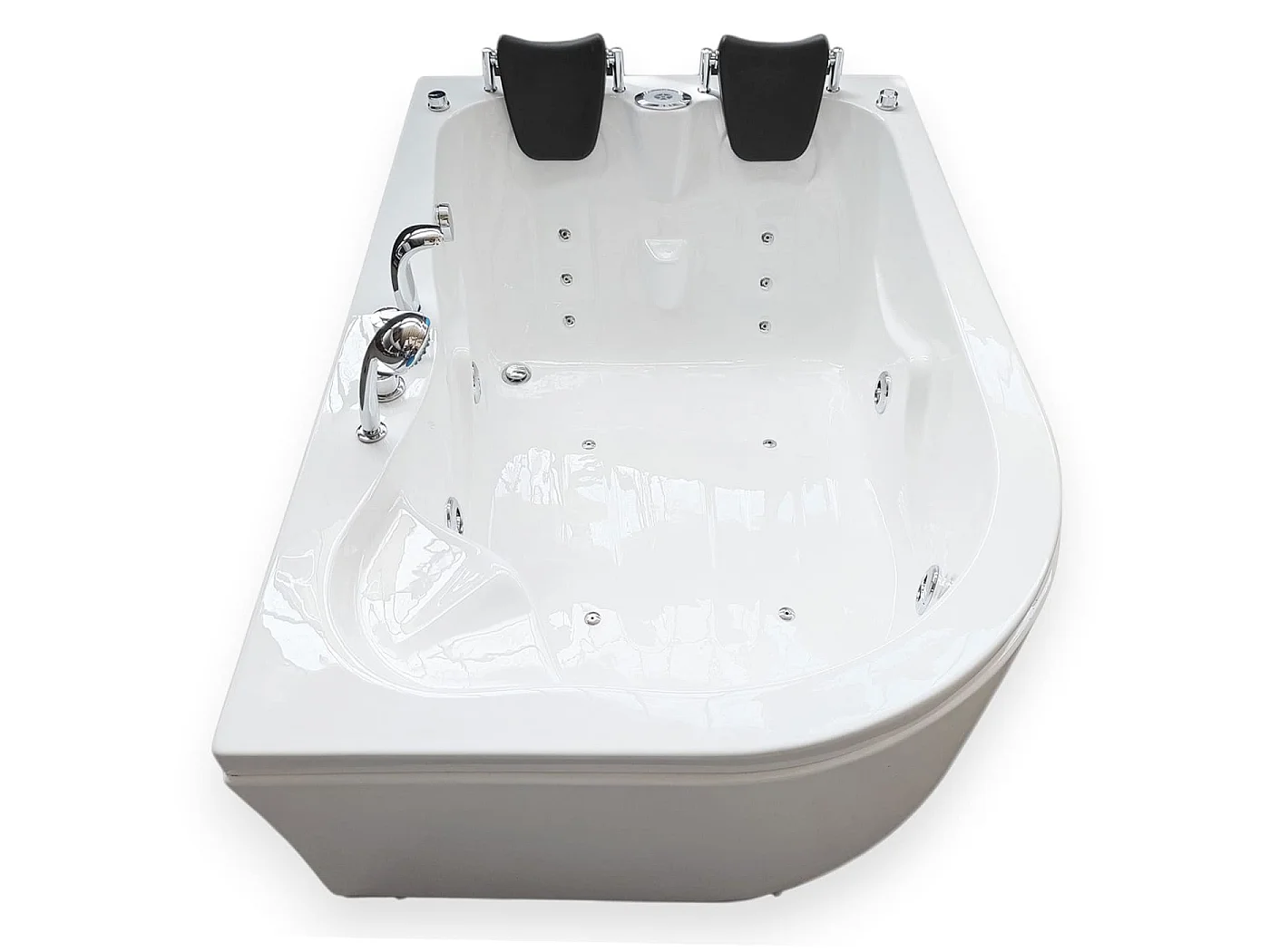 Baignoire Balnèo blanc 170 X 115 cm pour 2 personnes 15 jets– Dahlia