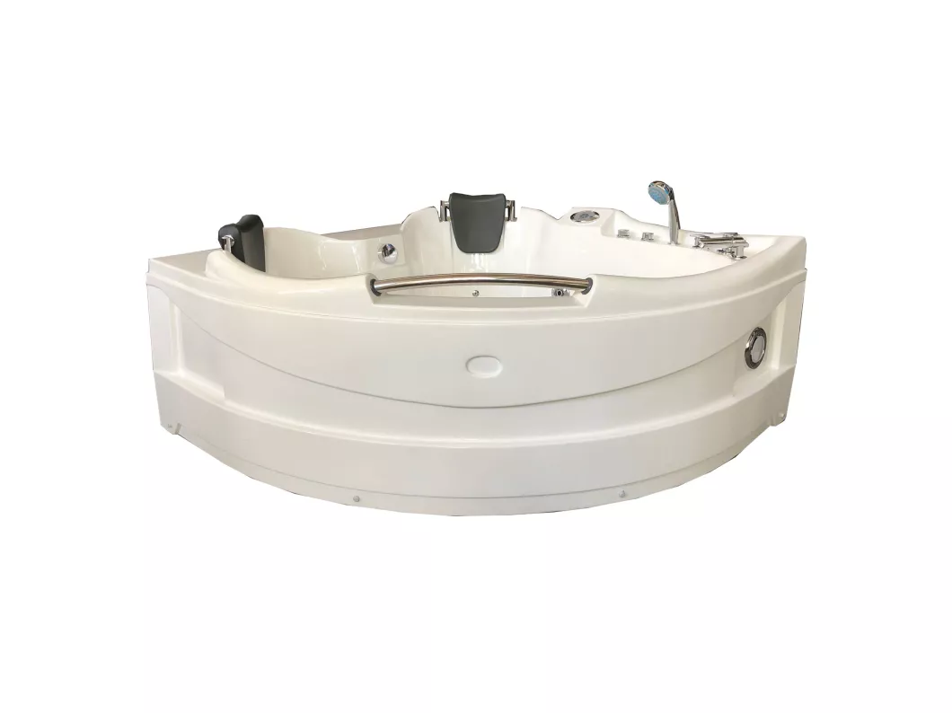 Kauf Unique Whirlpoolbadewanne 150 x 150 cm weiß Chromotherapie 9 Düsen - Alyssa