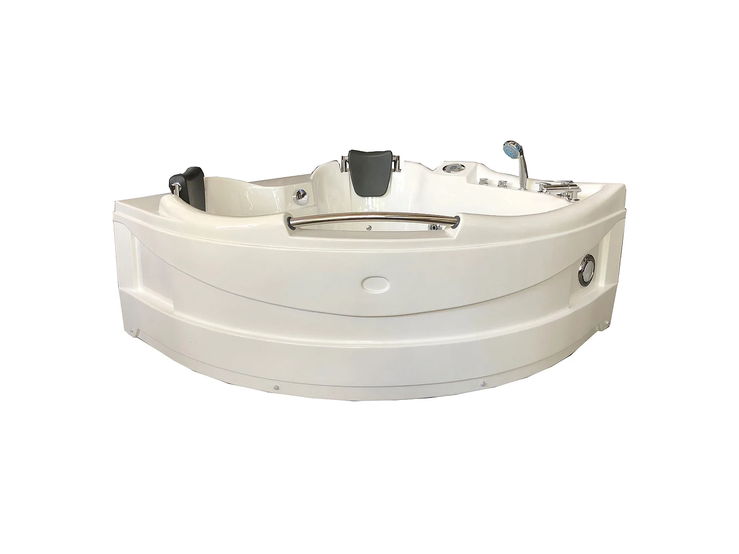 Baignoire Balnéo blanc 150 X 150 cm Chromothérapie 9 jets – Alyssa