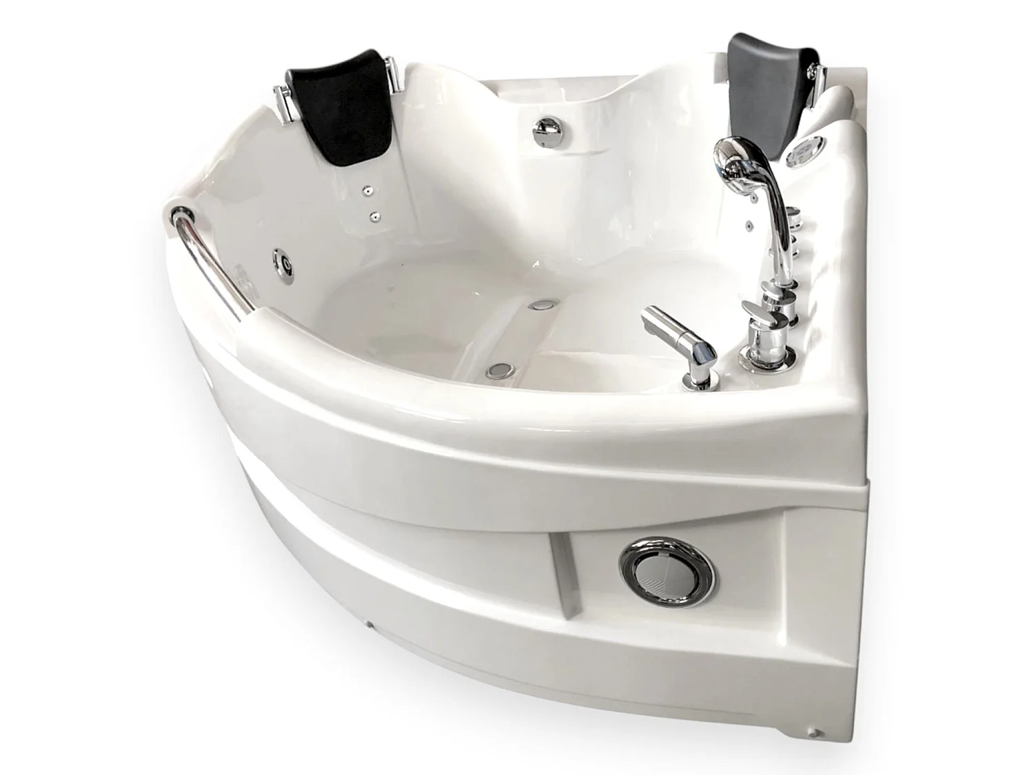 Baignoire Balnéo blanc 150 X 150 cm Chromothérapie 9 jets – Alyssa