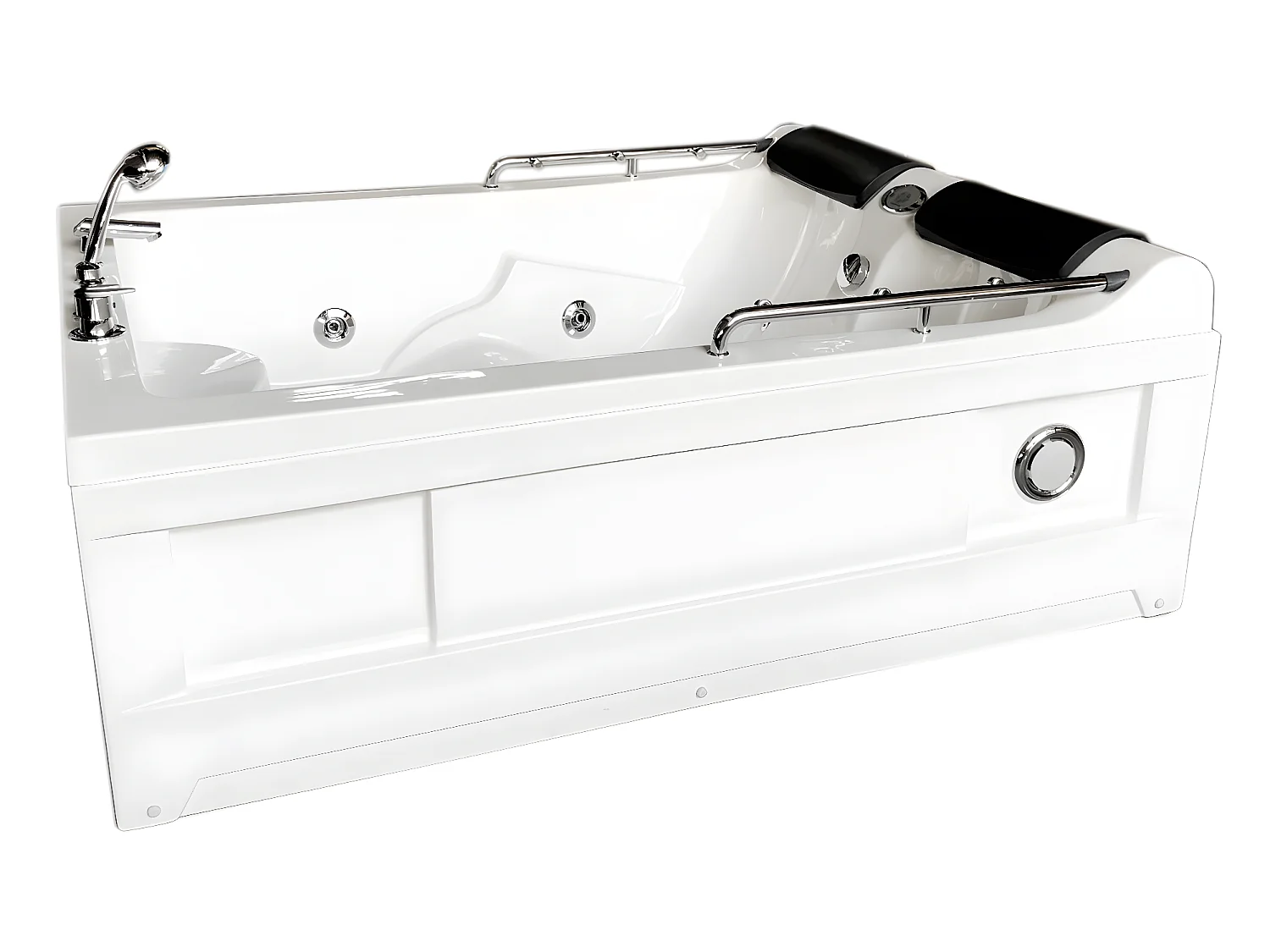 Vasca idromassaggio bianca 175 X 132 cm Cromoterapia 14 getti – Calla