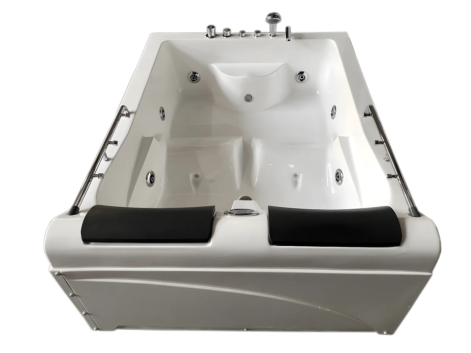 Vasca idromassaggio bianca 175 X 132 cm Cromoterapia 14 getti – Calla