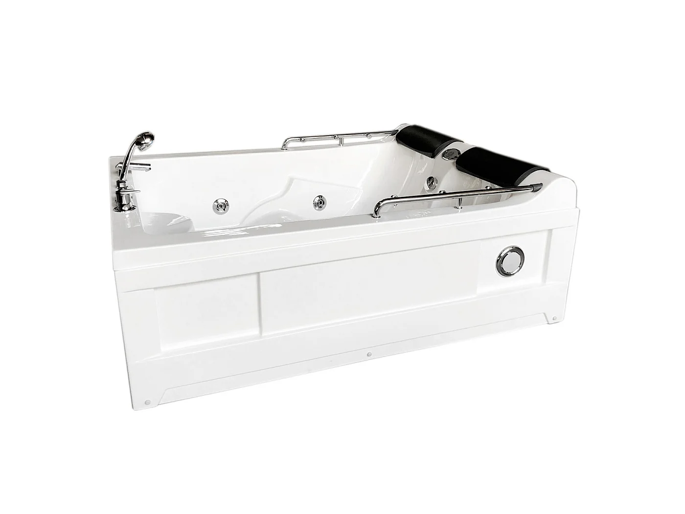 Baignoire Balnèo Blanc 175 X 132 cm Chromothérapie 14 jets – Calla