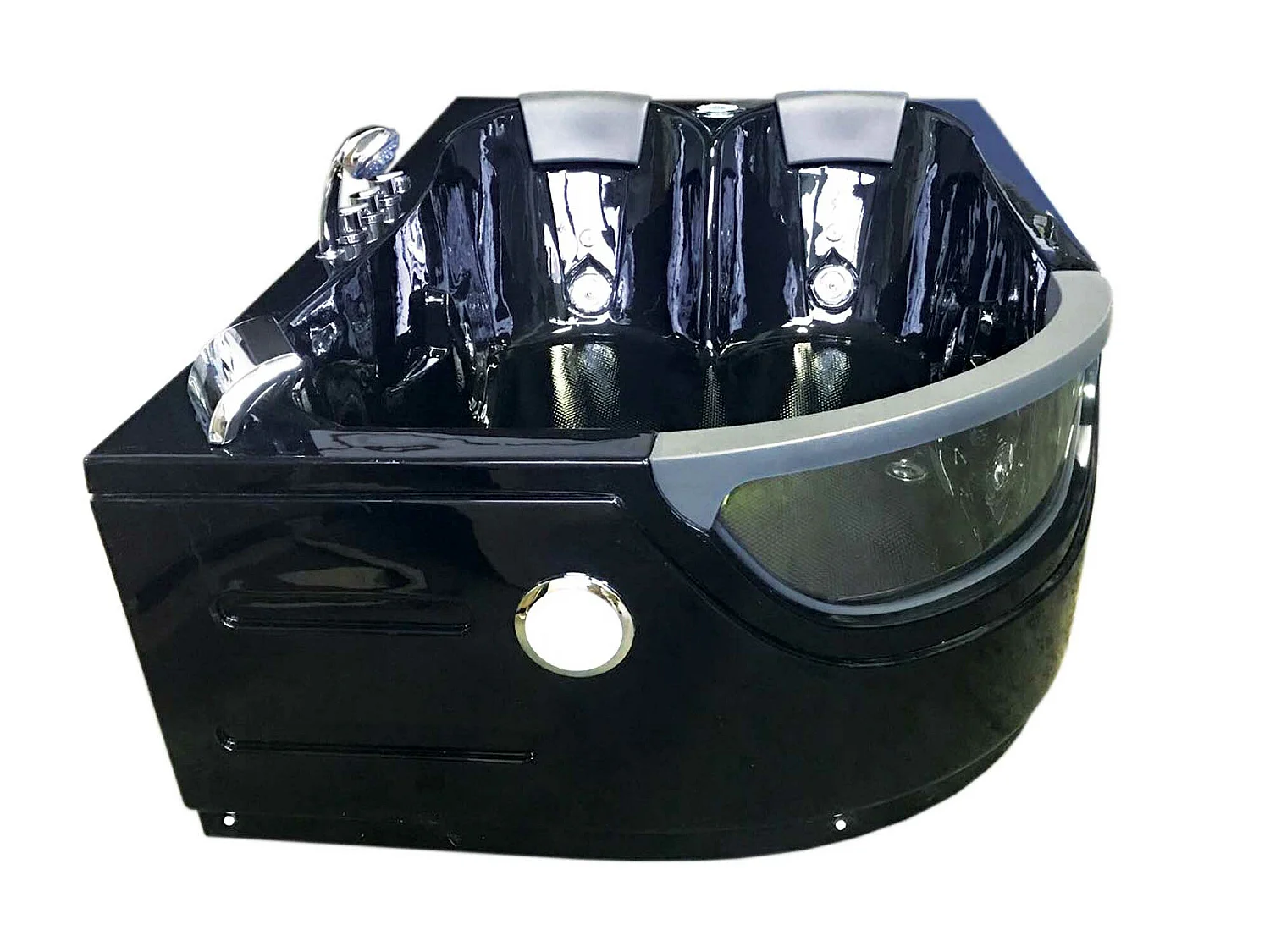 Baignoire Balnèo hydromassage noir 120 x 180 cm 8 jets – Bluebell