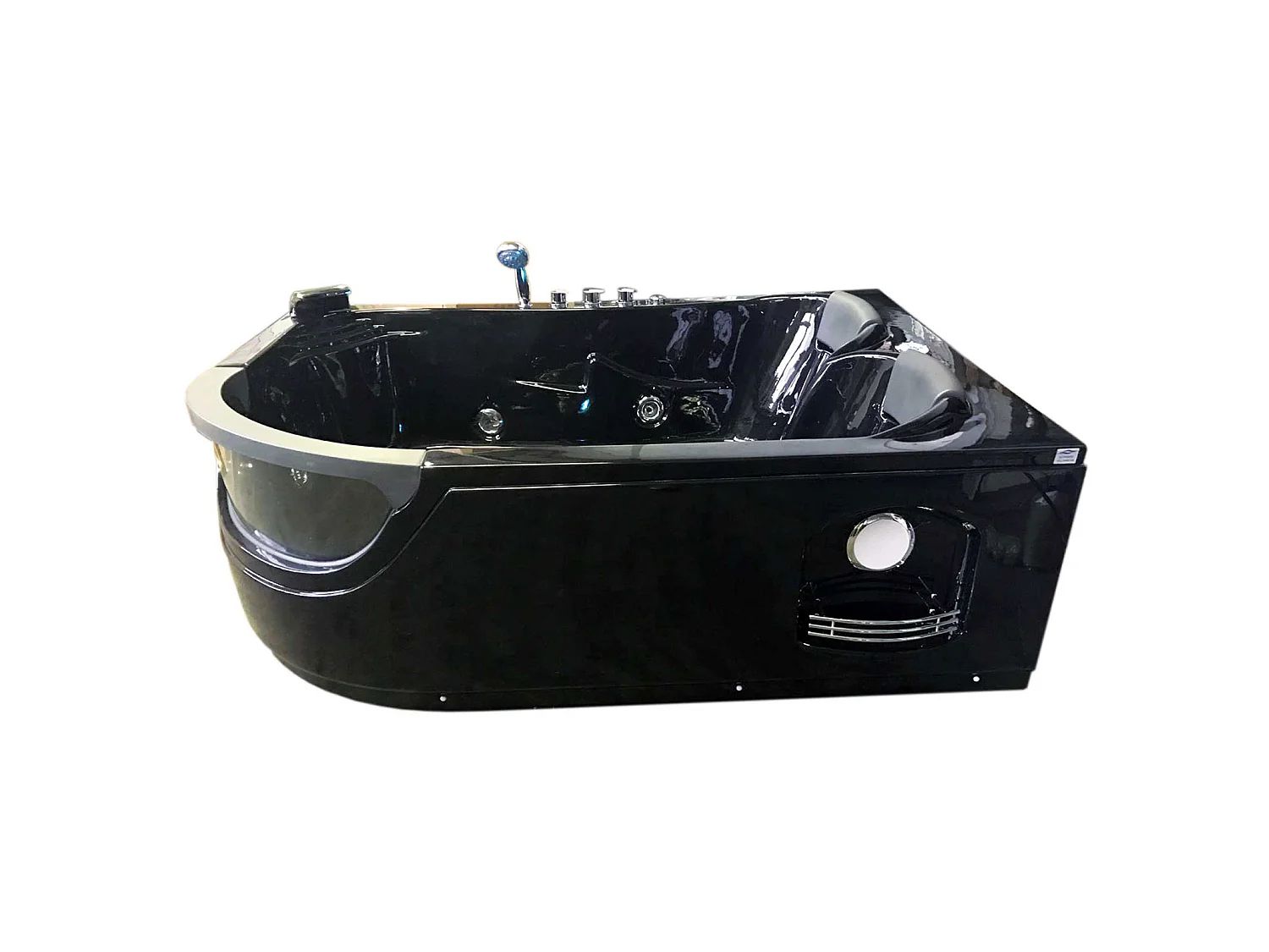 Baignoire Balnèo hydromassage noir 120 x 180 cm 8 jets – Bluebell