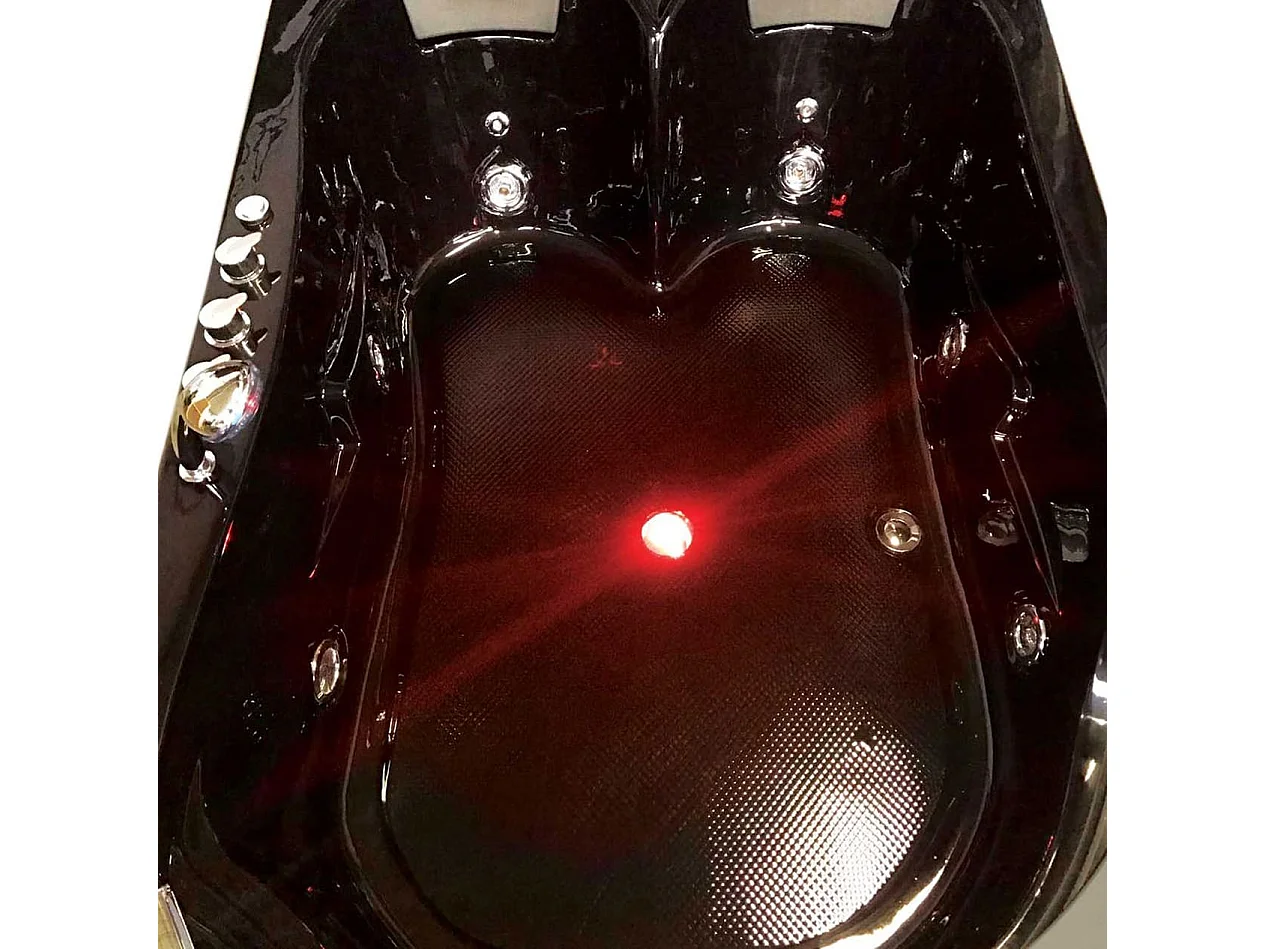 Baignoire Balnèo hydromassage noir 120 x 180 cm 8 jets – Bluebell