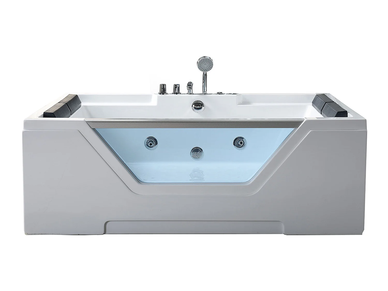 Banheira hidromassagem 170 X 120 cm 8 jatos com vidro panorâmico - Amber