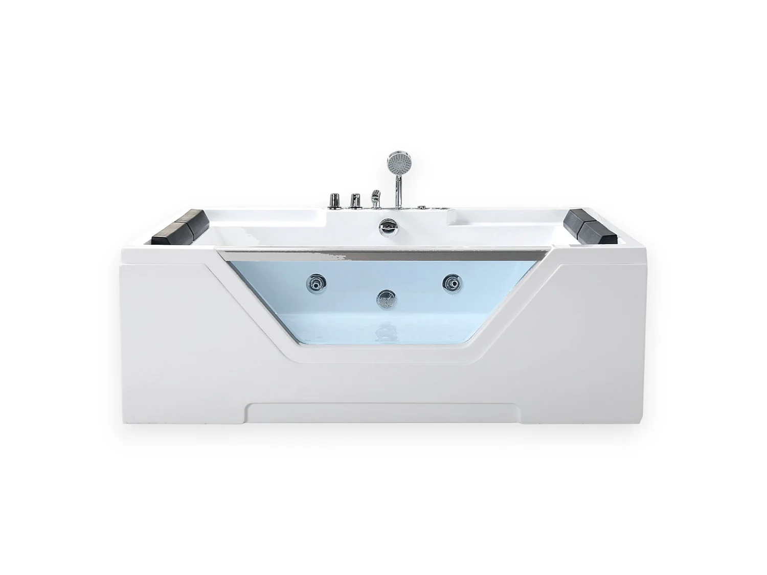 Baignoire hydromassage Verre panoramique 170 X 120 cm 8 jets – Amber