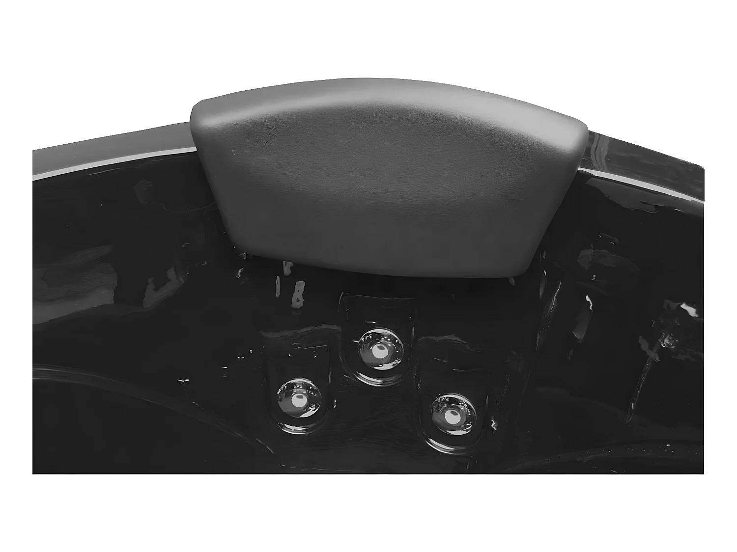 Whirlpoolbadewanne 150 x 150 cm Schwarz Doppelpumpe 20 Düsen - Magnolia
