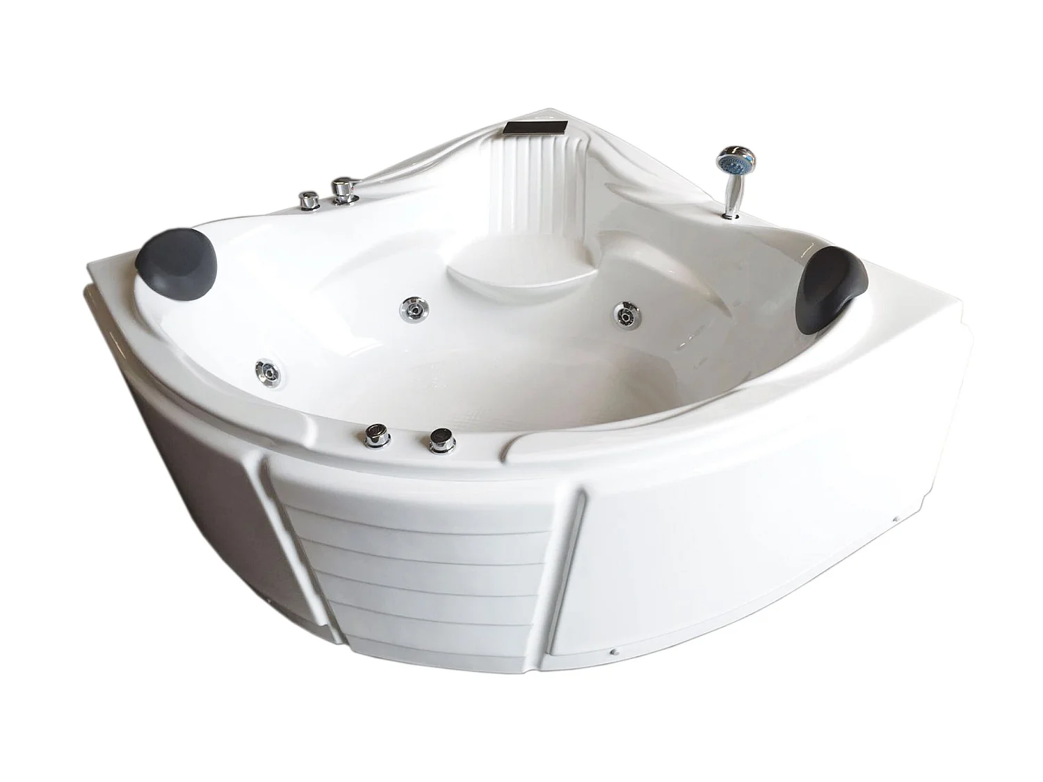 Whirlpoolbadewanne 150 x 150 cm weiß für 2 Personen 6 Düsen - Anemone