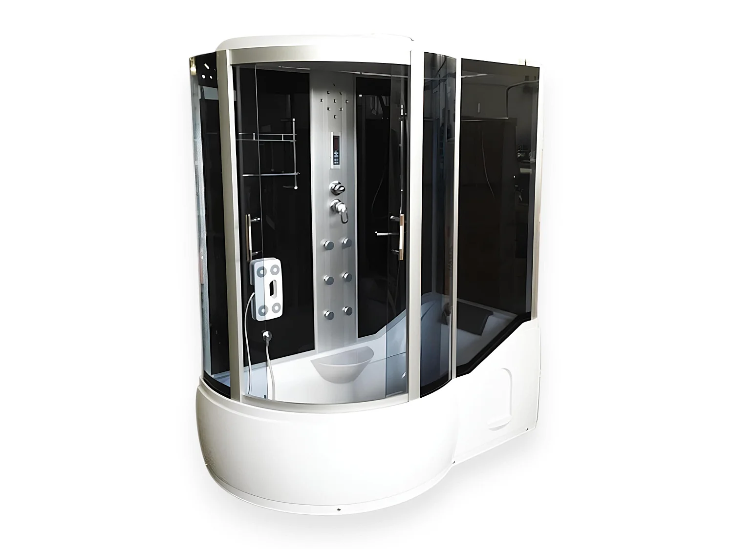 Baignoire-douche hydromassante 170 × 90 cm Chromothérapie – Raven