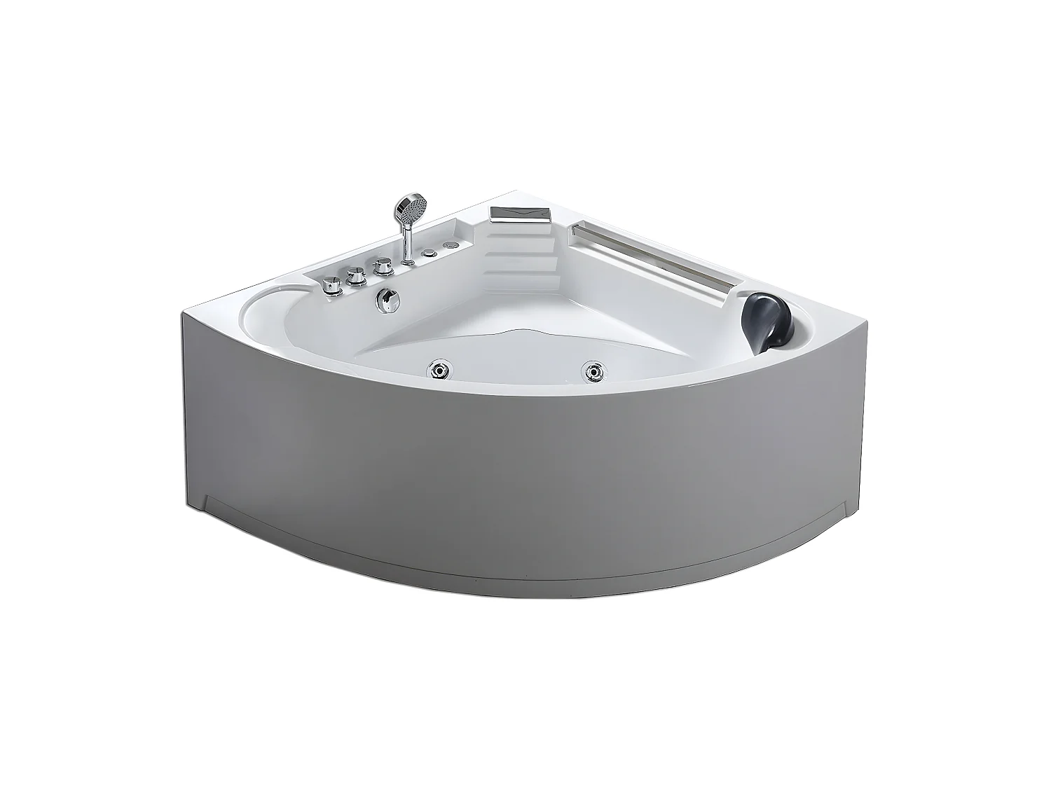 Whirlpoolbadewanne 135 x 135 cm weiß 6 Düsen - Sage