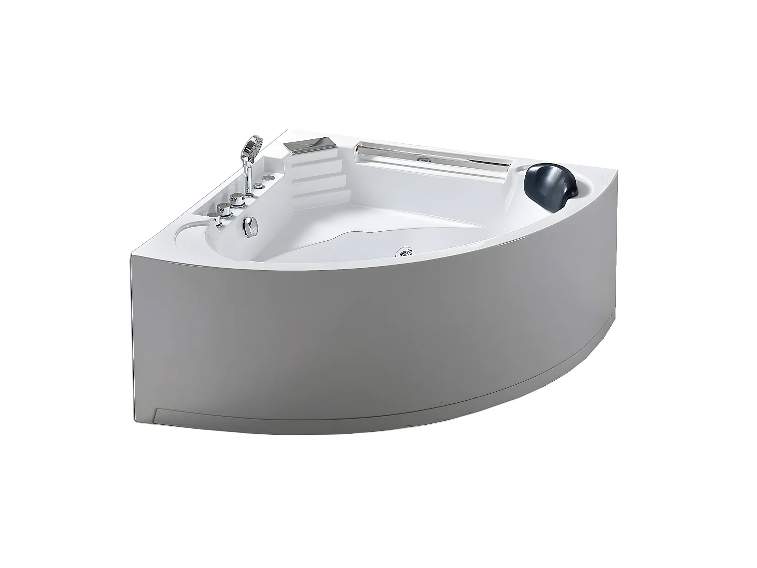 Whirlpoolbadewanne 135 x 135 cm weiß 6 Düsen - Sage