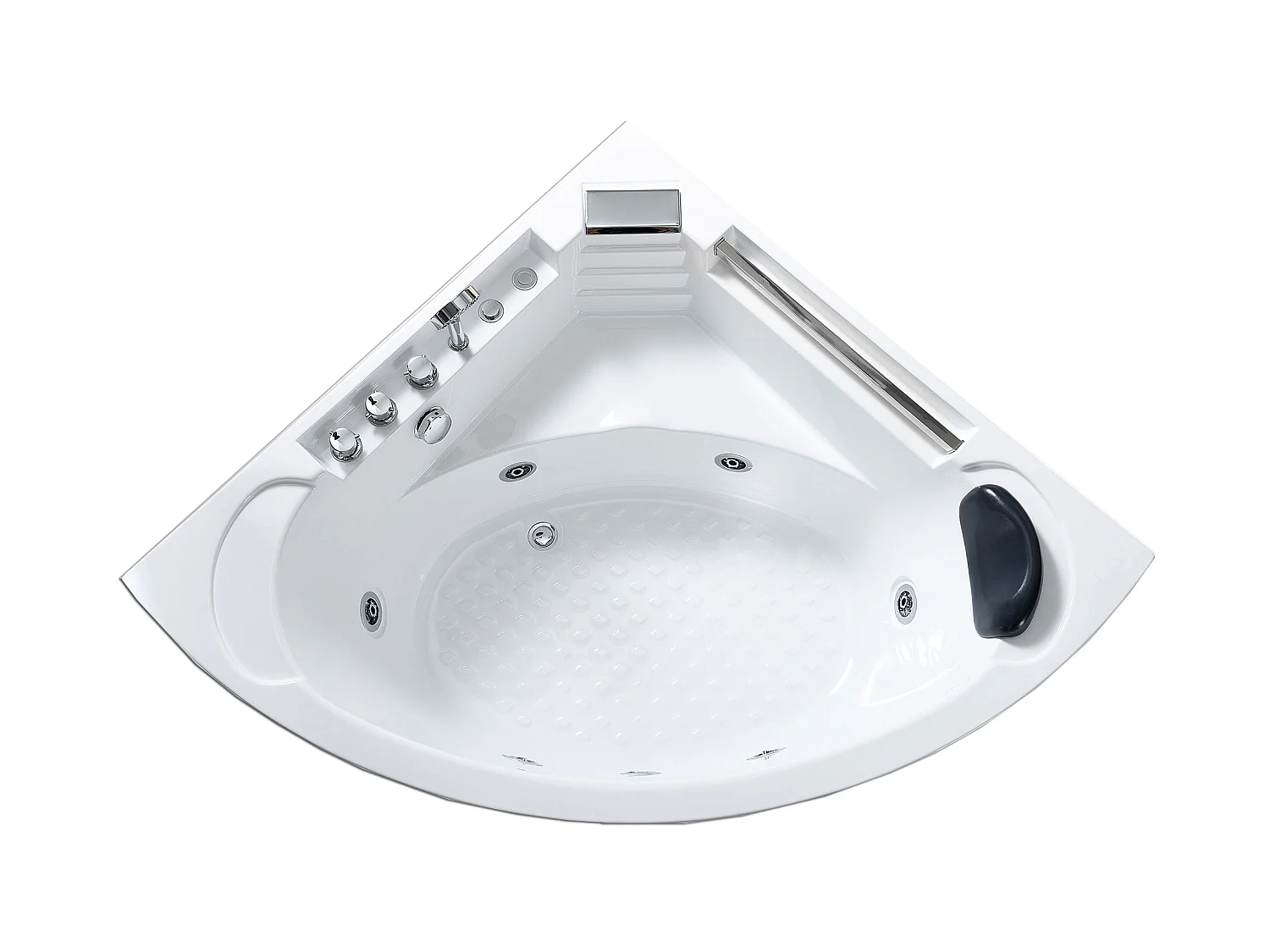 Whirlpoolbadewanne 135 x 135 cm weiß 6 Düsen - Sage