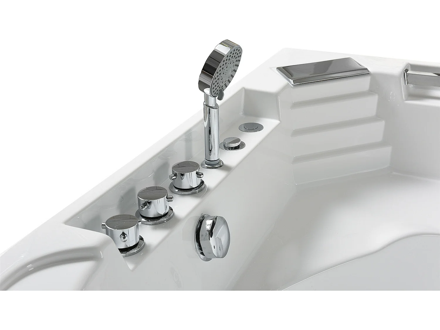 Witte hottub voor 1 persoon 135 X 135 cm 6 jets – Sage