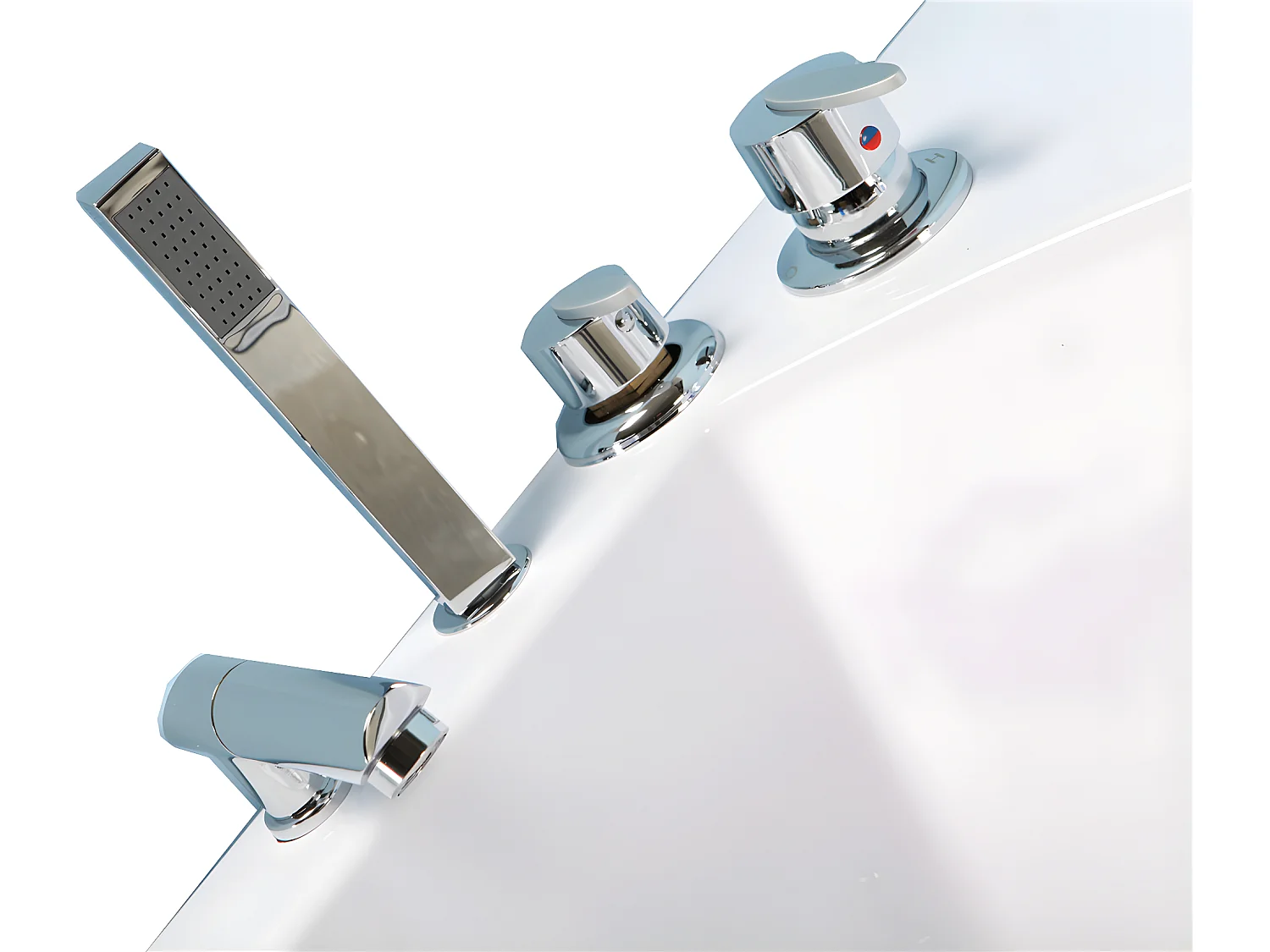 Vasca idromassaggio bianca 180 X 90 cm Cromoterapia 14 getti – Primula