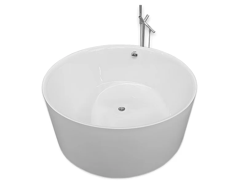 Vrijstaand bad diameter 134 X 60 cm + Kolommengkraan – Mercy