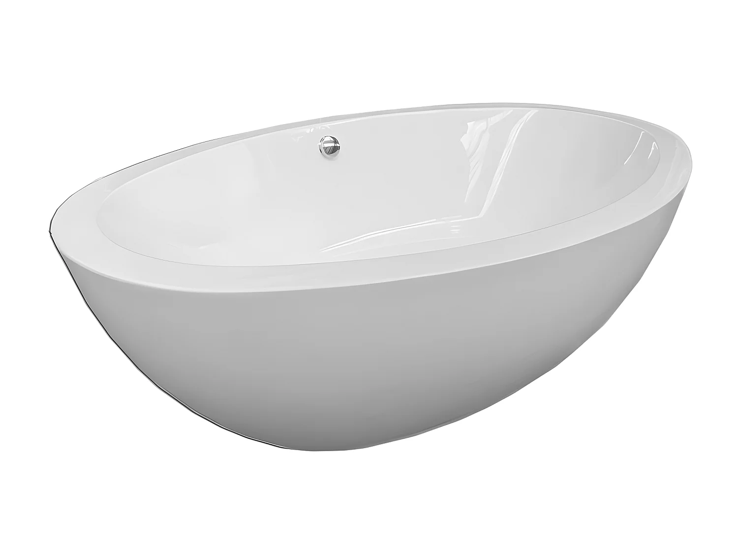 Freistehende Badewanne Weiße 190 x 120 cm – Melody