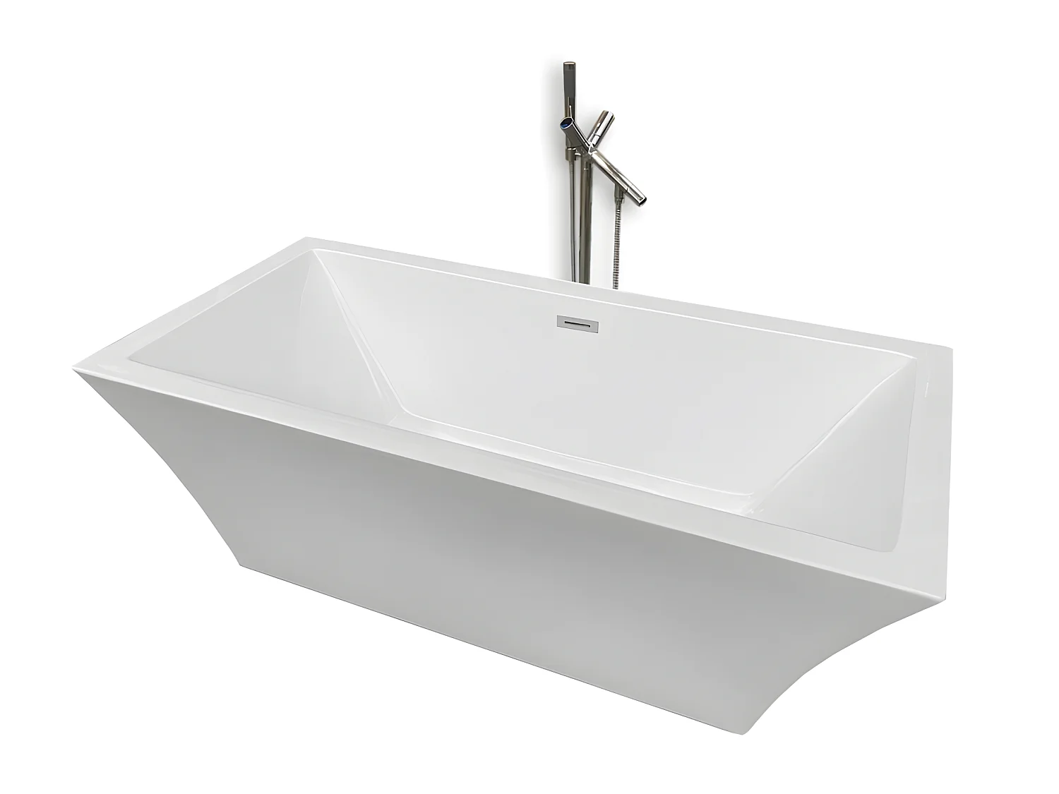 Baignoire ilôt 170 X 80 cm + Robinet Mitigeur Colonne – Heaven