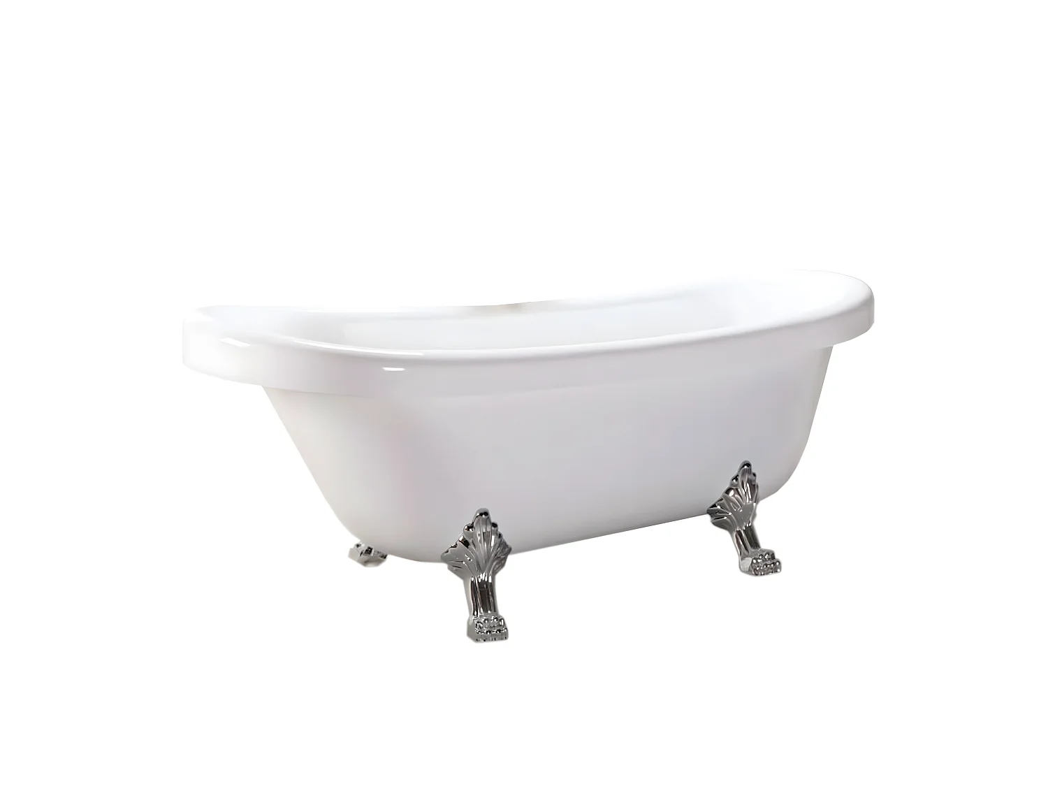 Baignoire ilôt retrò 170 x 80 cm avec pieds argent + Mitigeur – Marigold