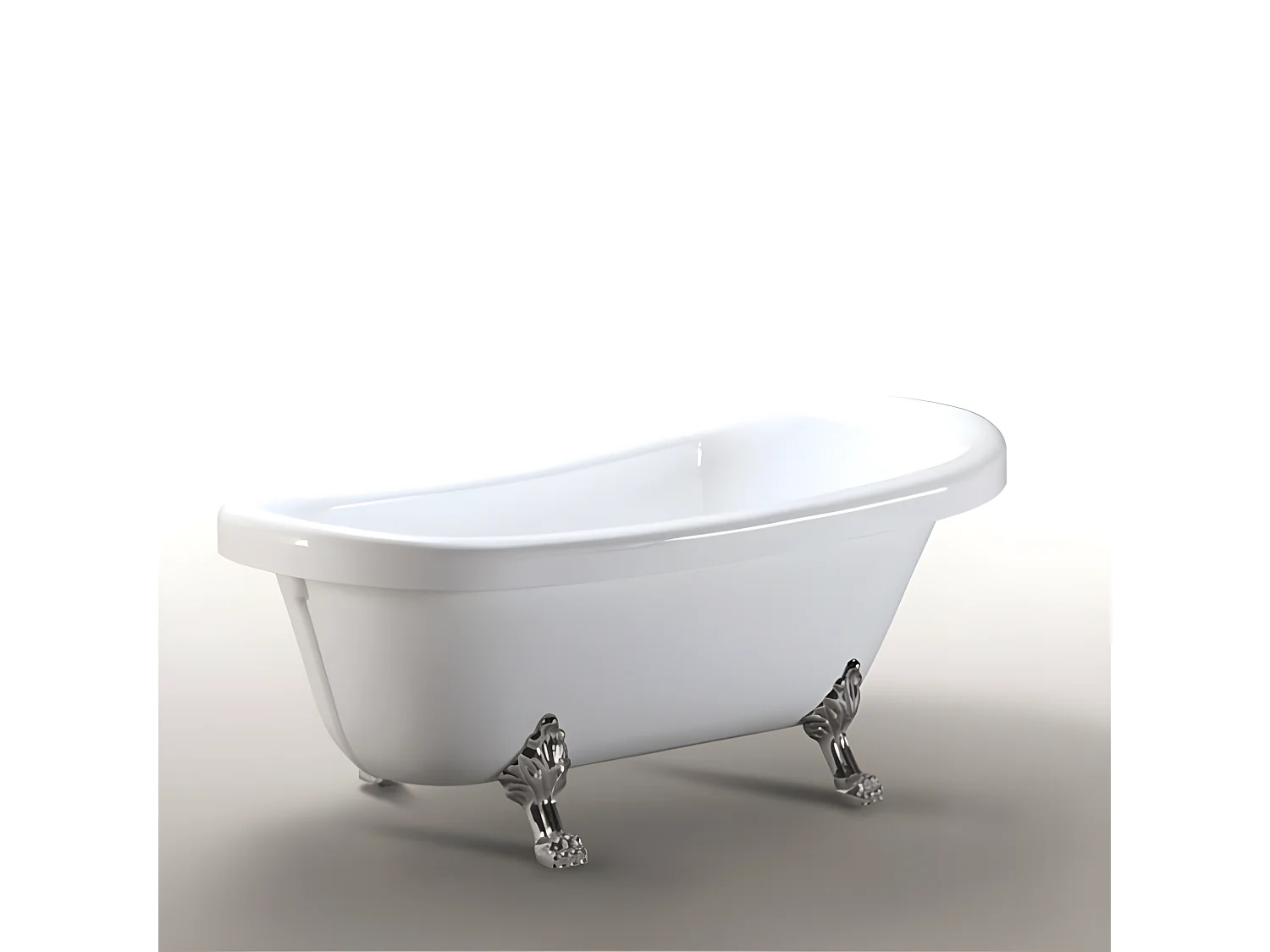 Baignoire ilôt retrò 170 x 80 cm avec pieds argent + Mitigeur – Marigold