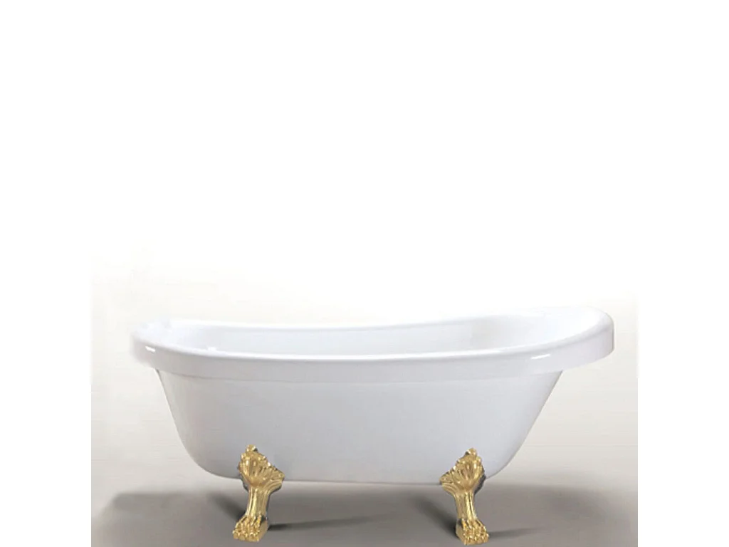 Banheira de ilha vintage 170 x 80 cm com pés dourados - Marigold