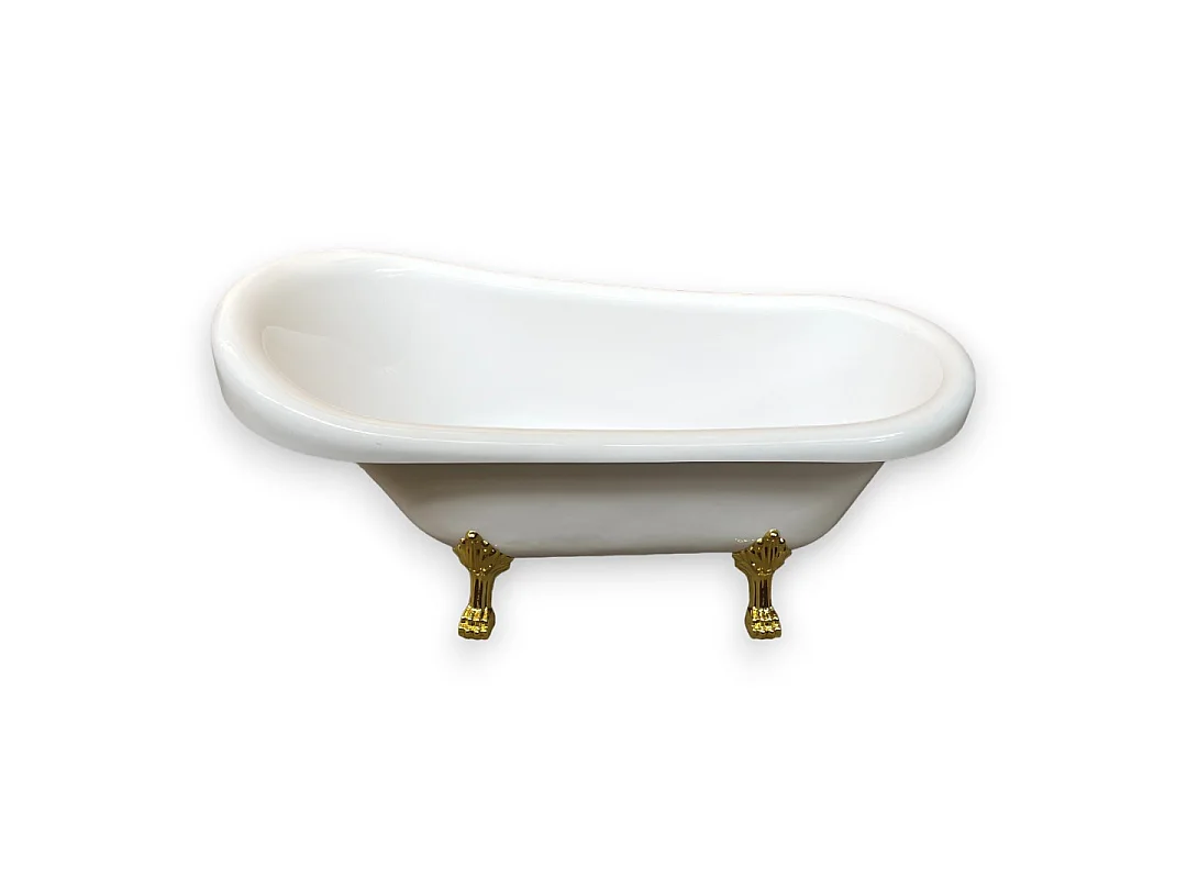 Banheira Retro de Ilha 170 x 80 cm com Pés Dourados – Marigold