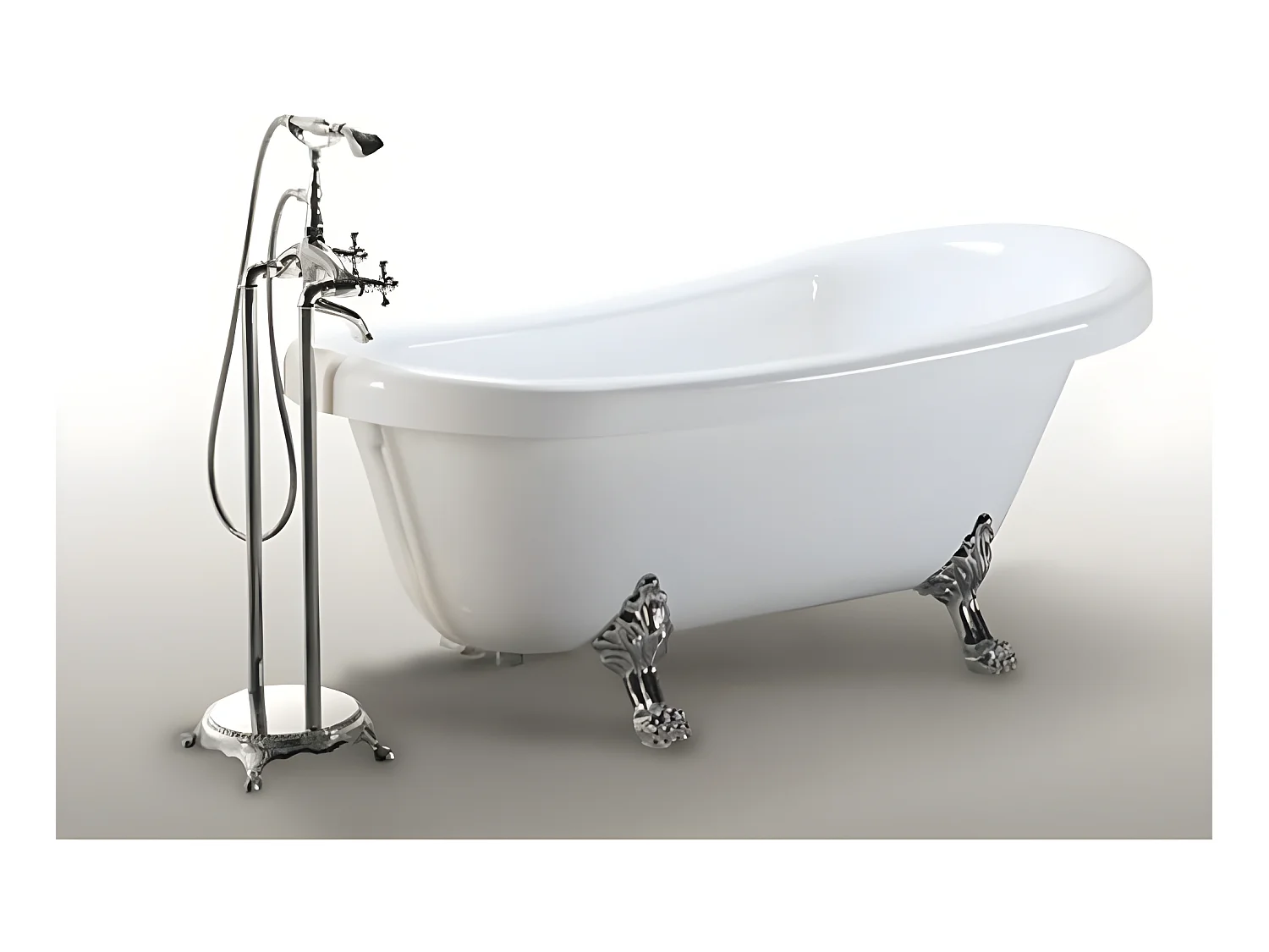 Baignoire ilôt retrò 170 x 80 cm avec pieds argent – Marigold