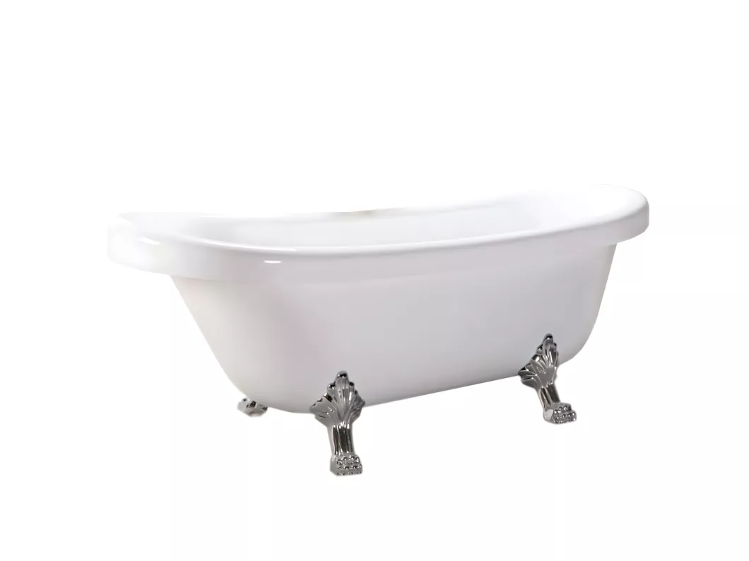 Kauf Unique Vintage freistehende Badewanne 170 x 80 cm mit silbernen Füßen – Marigold