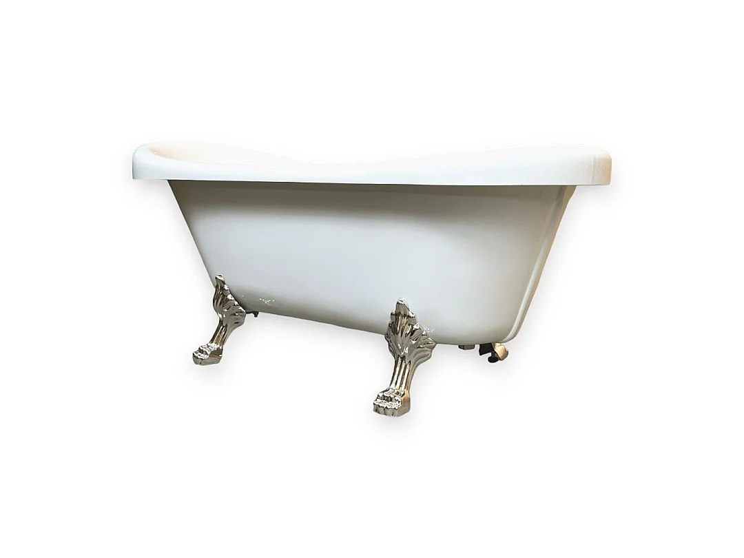 Banheira de ilha vintage 170 x 80 cm com pés prateados - Marigold