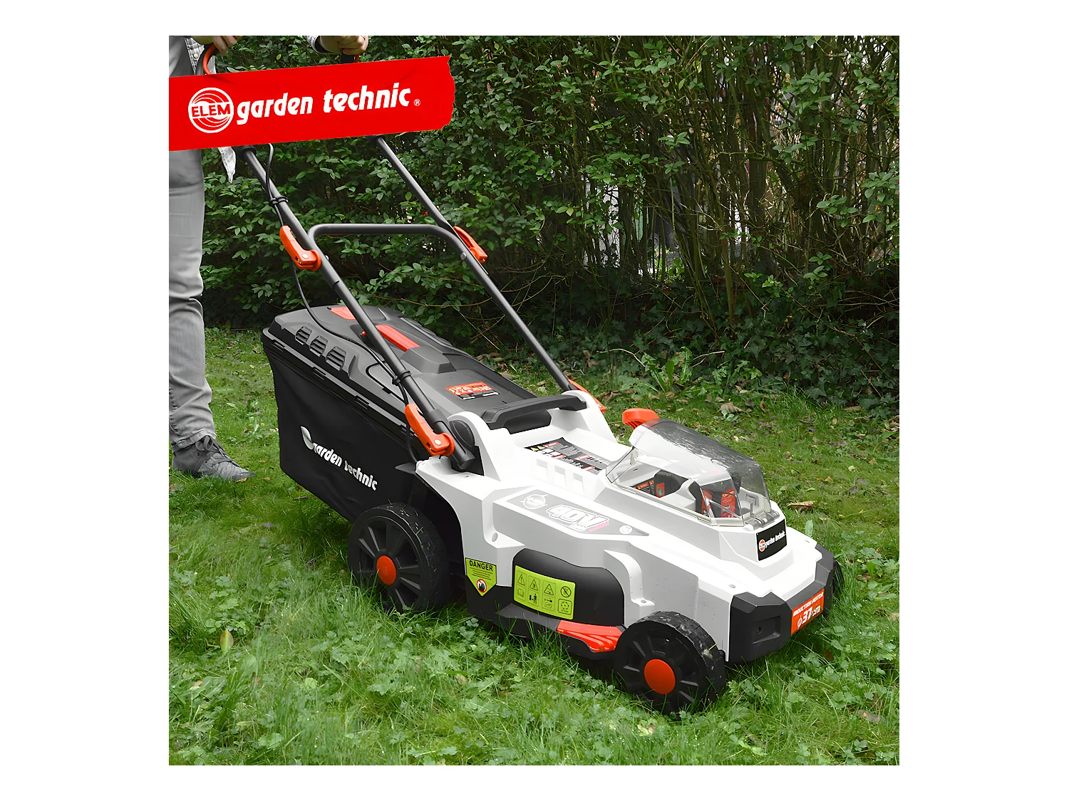 Akku-Rasenmäher 40V 37cm - Lithium-Batterien Enthalten - Elem Garden