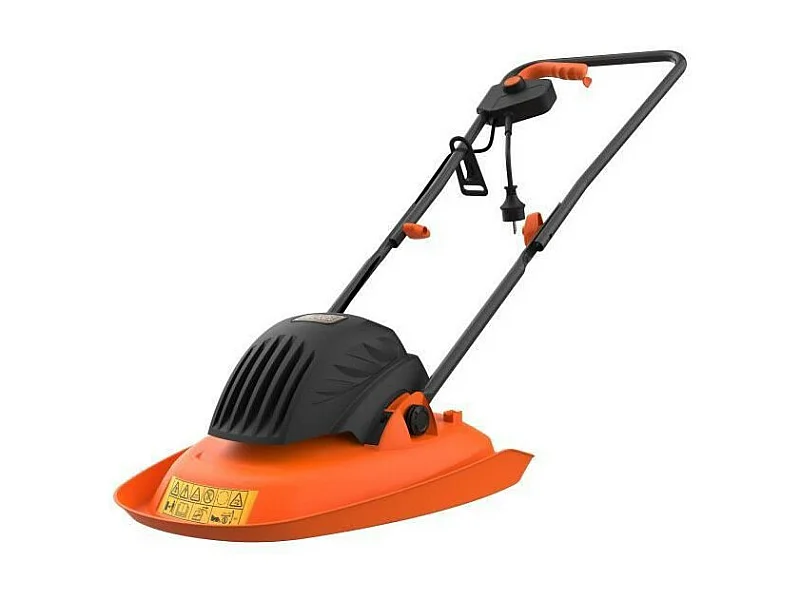 BLACK + DECKER Tondeuse electrique sur coussin dair 30cm - 1200 W - 6 lames -  BEMWH551-QS