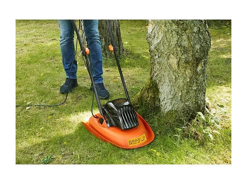 BLACK + DECKER Tondeuse electrique sur coussin dair 30cm - 1200 W - 6 lames -  BEMWH551-QS