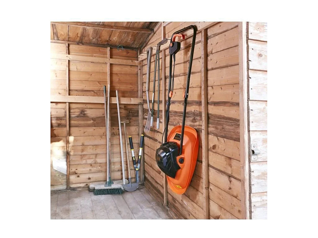 BLACK + DECKER Tondeuse electrique sur coussin dair 30cm - 1200 W - 6 lames -  BEMWH551-QS