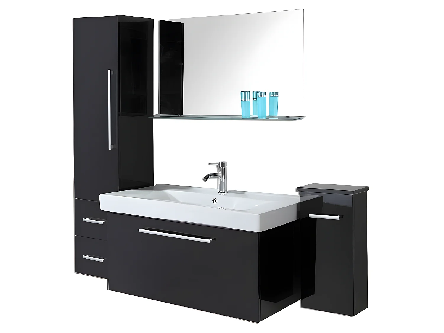 Badkamermeubel 100 cm wastafel en kolom inbegrepen – Lise