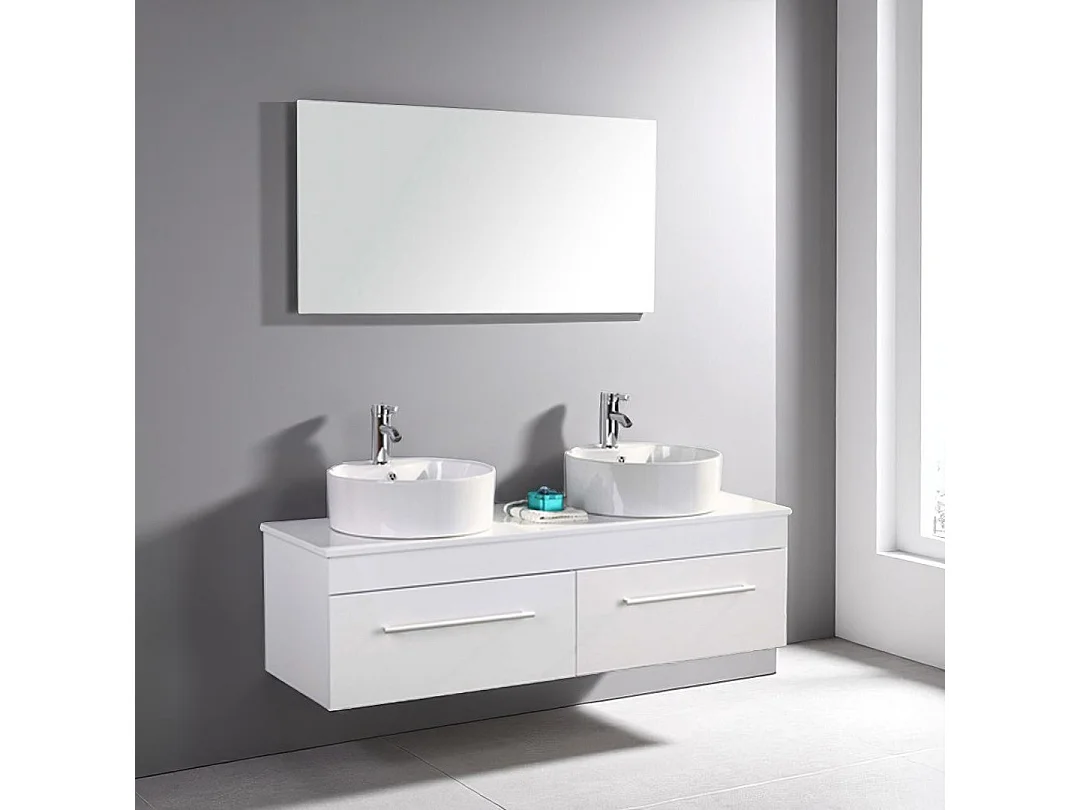 Wit badkamermeubel 150 cm Inclusief wastafel – Cecily