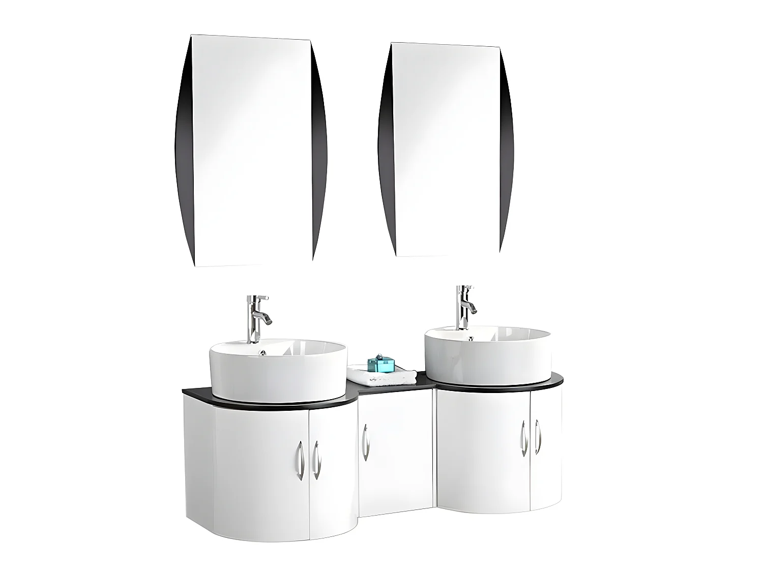 Móveis de banheiro branco 138 cm Lavatório incluído - Eloise