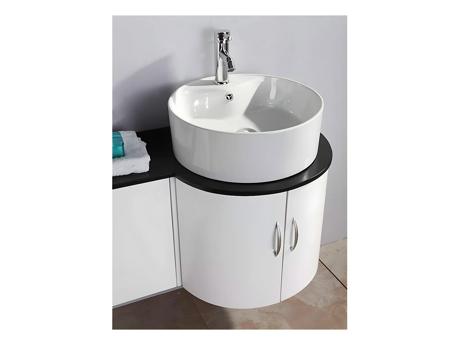 Móveis de banheiro branco 138 cm Lavatório incluído - Eloise