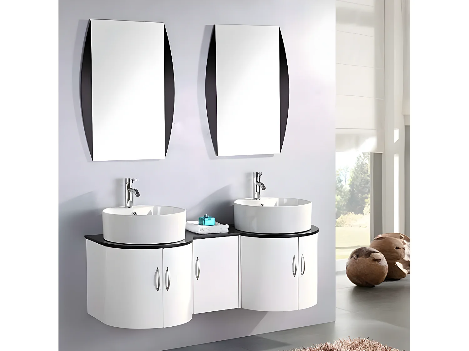 Meuble de Salle de Bain 138 cm Lavabo inclus – Eloise