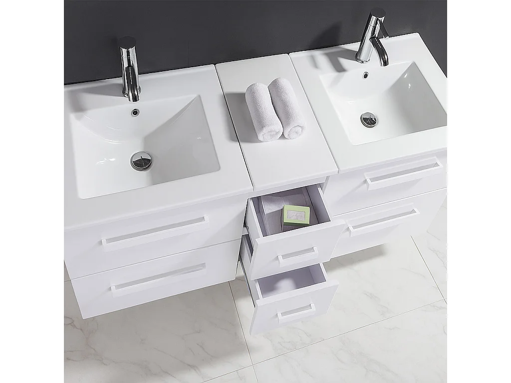 Mueble de Baño Blanco 150 cm Lavabo Incluido - Janel