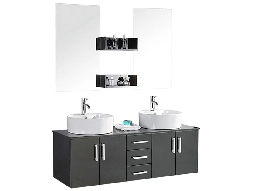 Mobile Bagno nero 150 cm Lavabo Incluso – Betty
