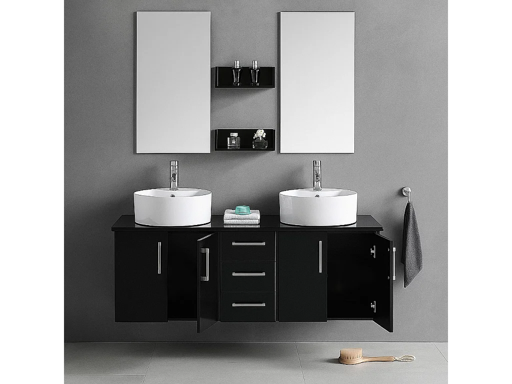 Mobile Bagno nero 150 cm Lavabo Incluso – Betty