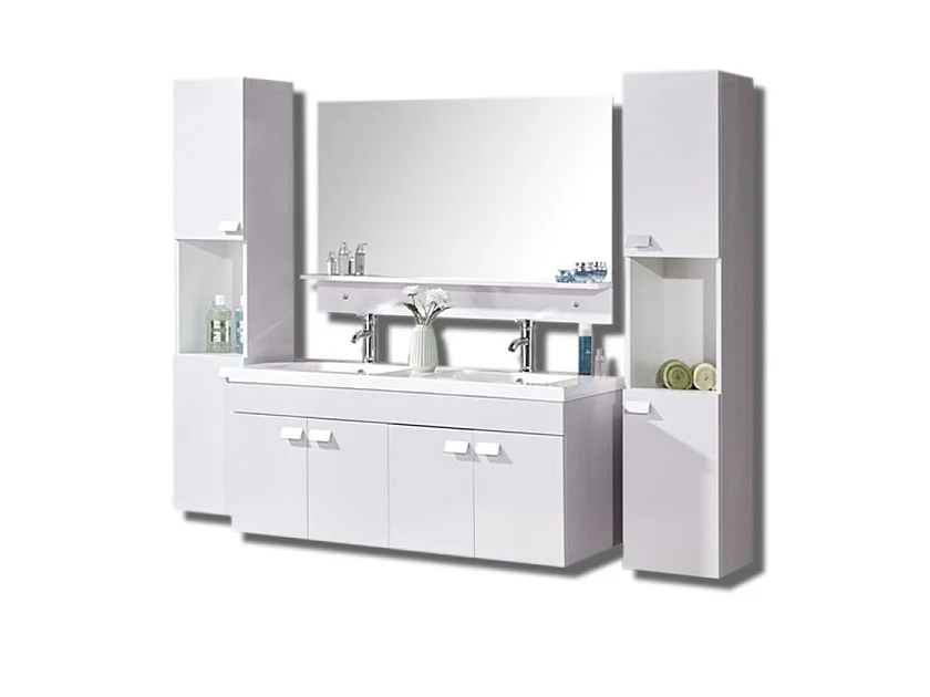 Meuble de Salle de Bain 120 cm Colonnes et Lavabos inclus – Bernice