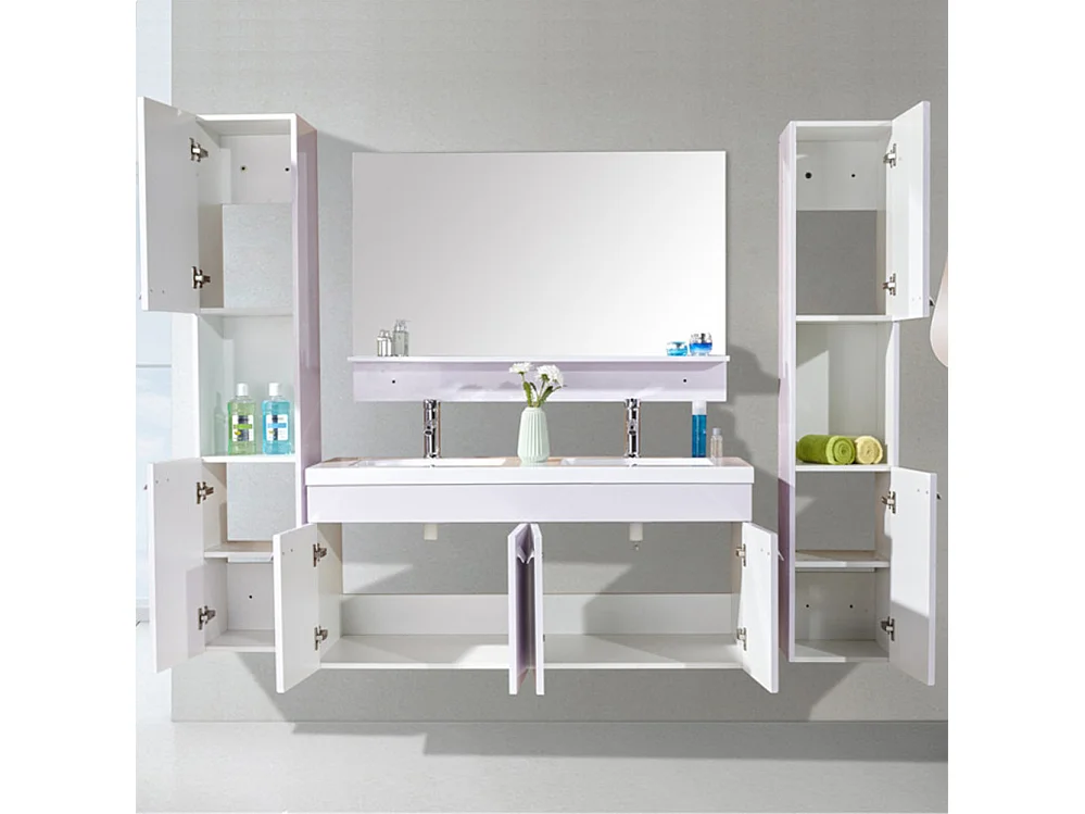 Meuble de Salle de Bain 120 cm Colonnes et Lavabos inclus – Bernice