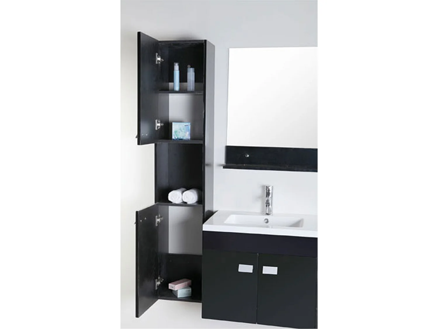 Badkamerkast 120 cm Inclusief zuilen en wastafels – Belle