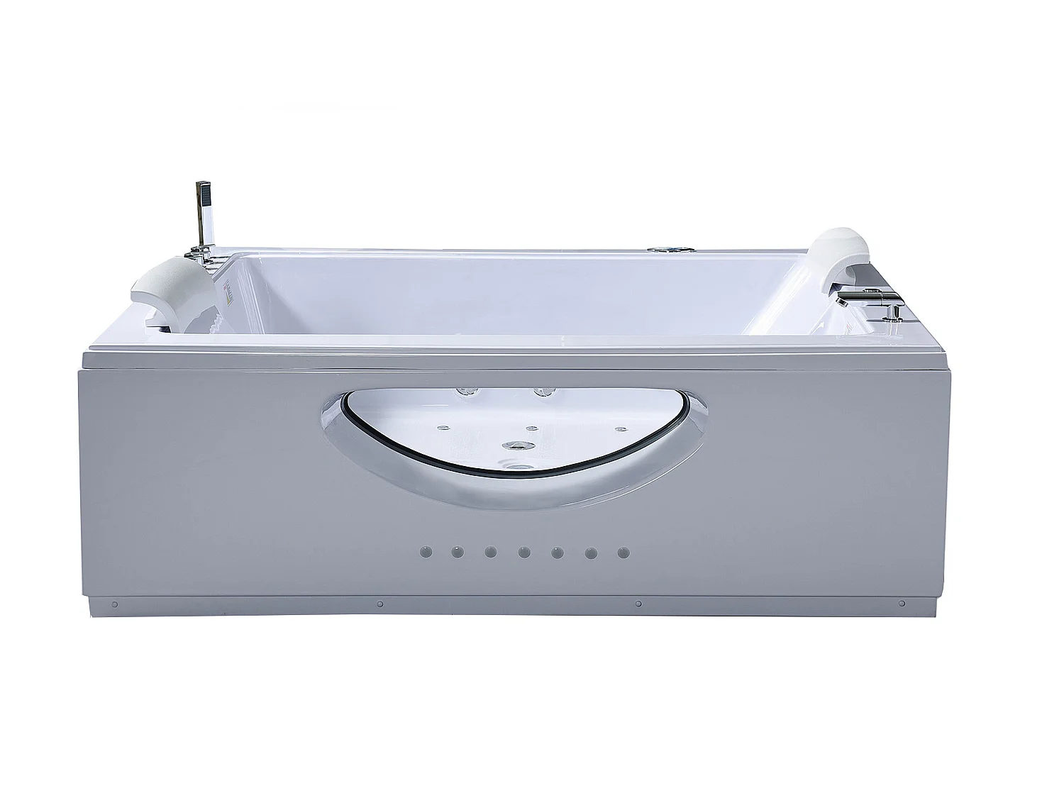 Whirlpoolbadewanne 178 x 147 cm weiß Doppelpumpe 33 Düsen - Petal
