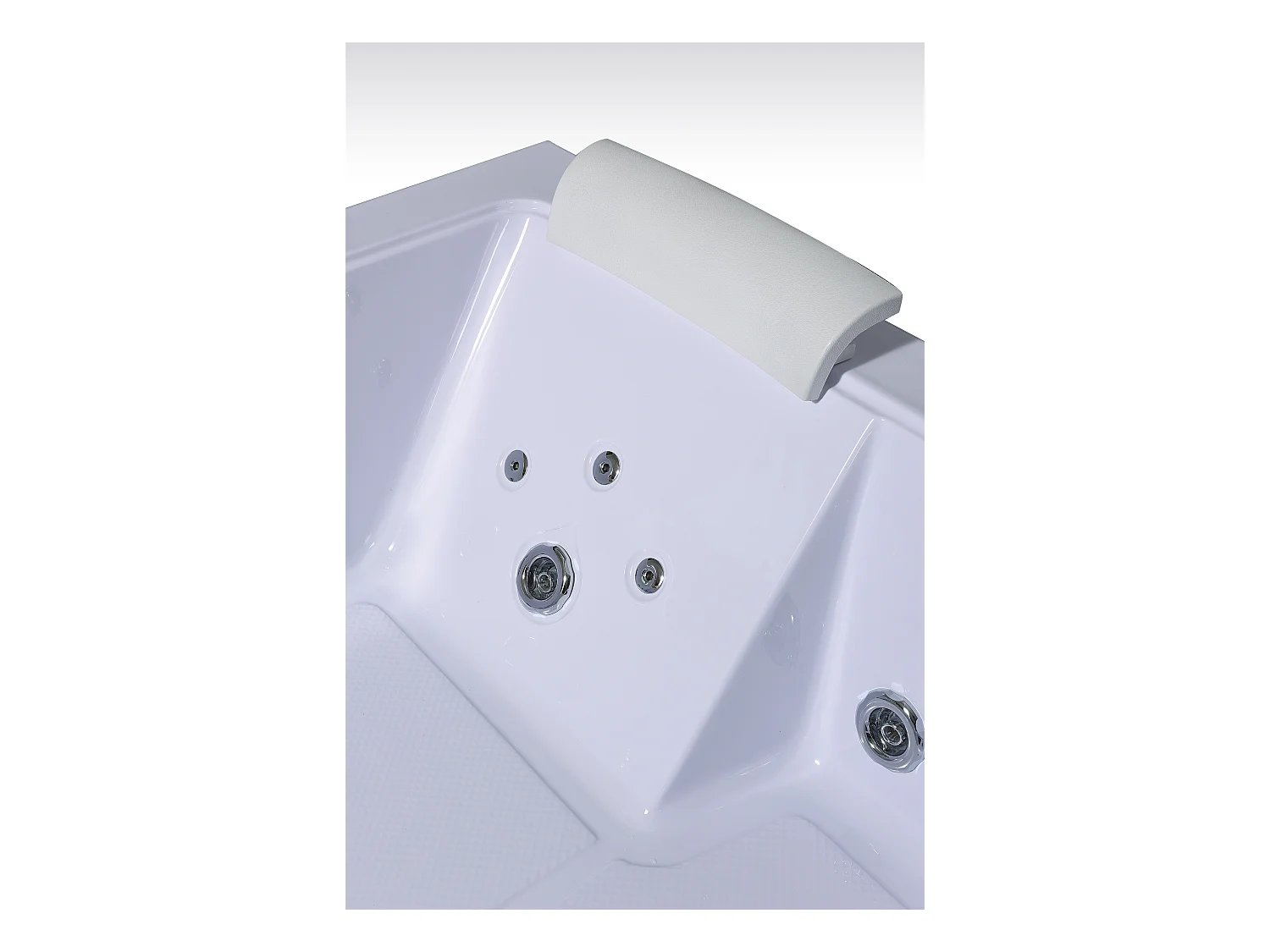 Whirlpoolbadewanne 178 x 147 cm weiß Doppelpumpe 33 Düsen - Petal