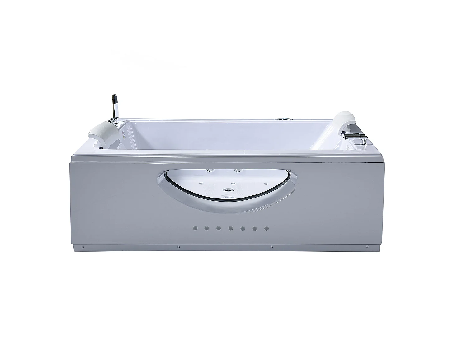 Baignoire hydromassage blanc double pompe 178 X 147 cm 33 jets – Petal